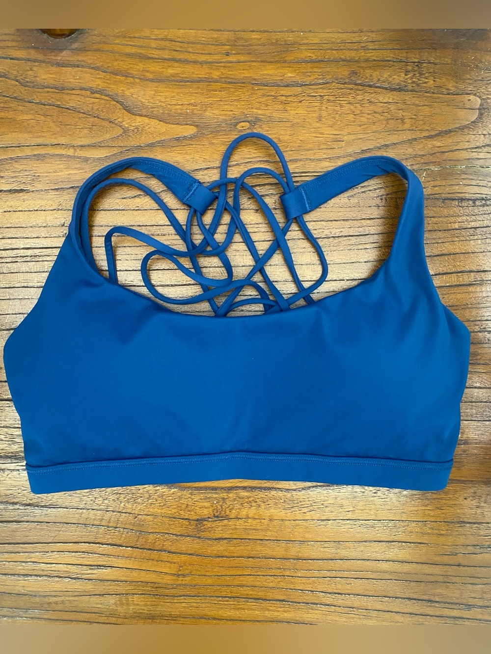 CRZ YOGA Navy Blue Strappy Yoga Sports Bra